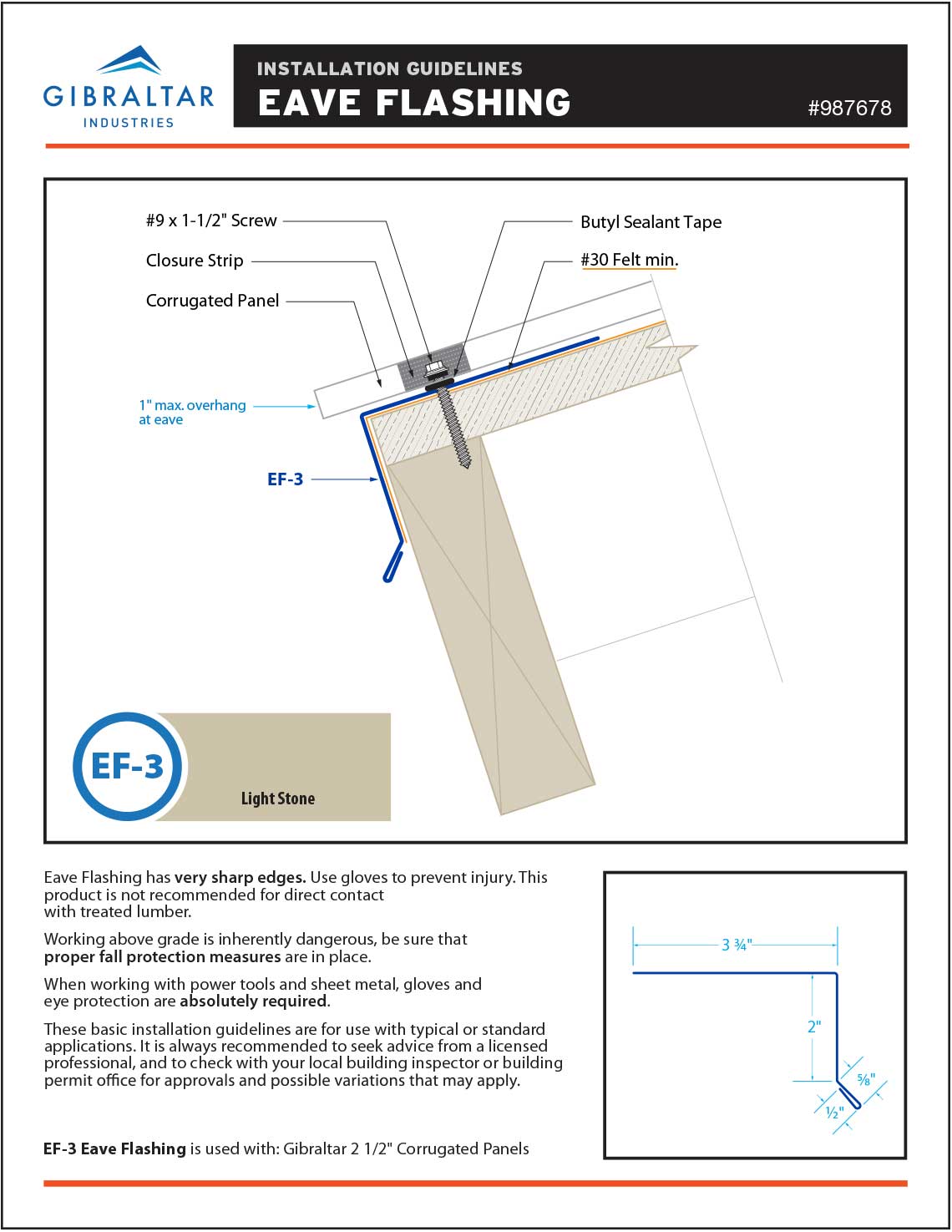 Eave Flashing Specifications