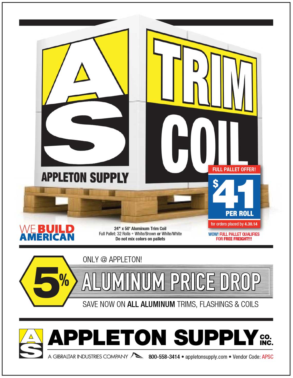Appleton Pallet Promotion Flyer