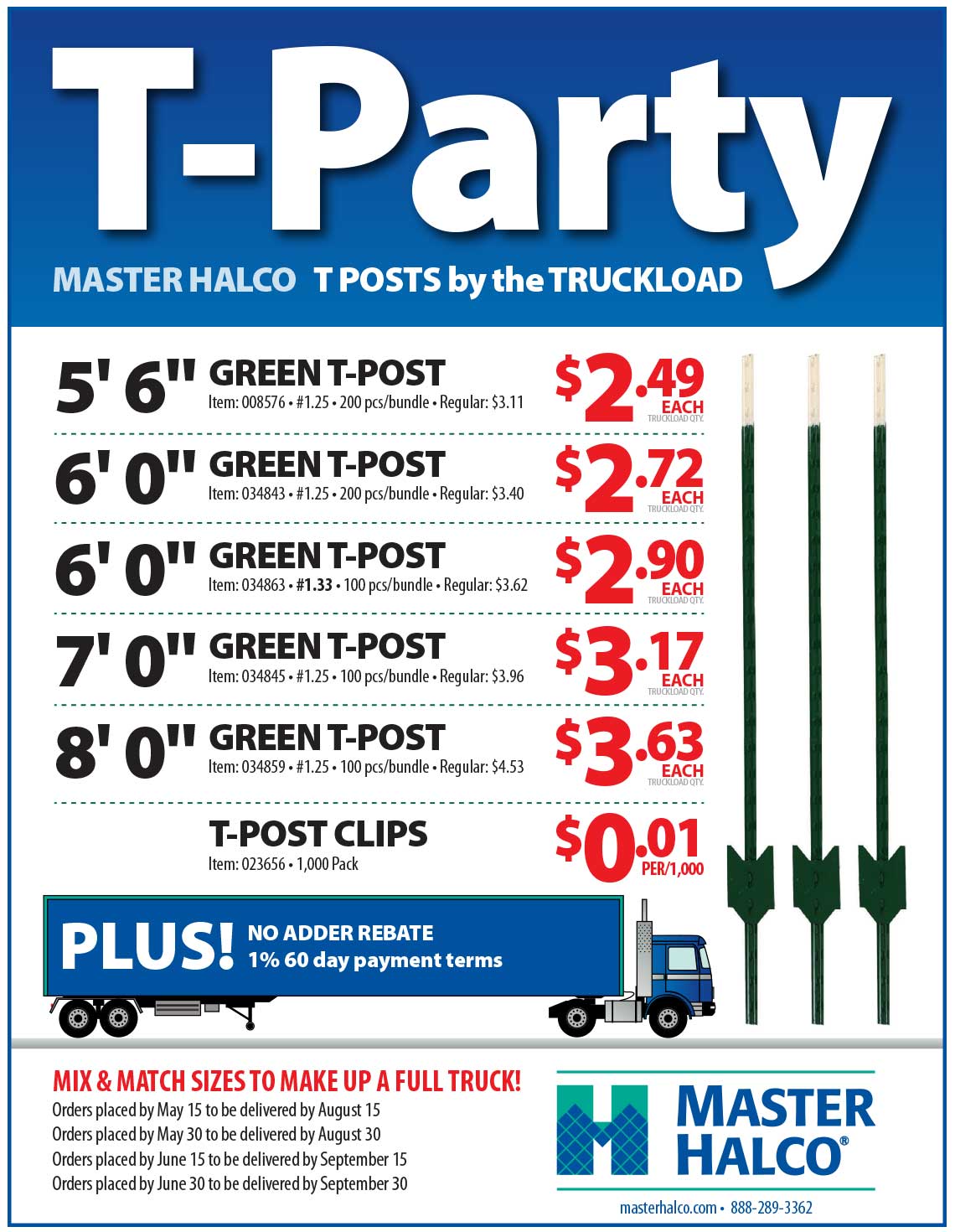 Master Halco T-Post Promotional Flyer